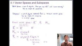 More about Vector Spaces (Math 204 Section 4.1 video 2)