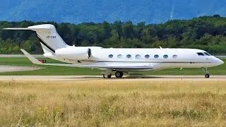 [FullHD] Jet Aviation Gulfstream G650 landing at Geneva/GVA/LSGG