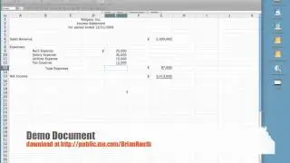Excel Income Statement - Simple #3