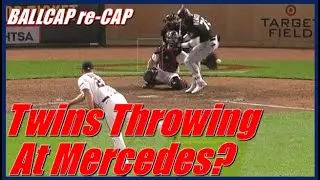 Twins Pitcher Throws Behind Yermin Mercedes One Day After 3-0 Blowout Home Run. White Sox vs Twins.