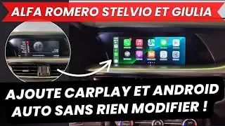 Ajouter simplement Carplay et Android auto sans fil sur Alfa Romeo Stelvio et Giulia