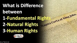 Difference between Natural, Fundamental and Human Rights | Indian Polity | UPSC 2023-24 | OnlyIAS