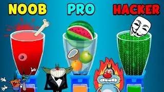 Noob vs PRO vs Hacker In BLEND IT 3D | Oggy & The Cockroaches
