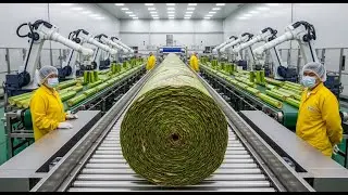 Inside The Largest Modern Banana Stem Factory & Sanitary Pad Production Process (Full Process)