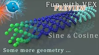 SideFX Houdini - Fun with VEX - Sine&Cosine -more geo preview