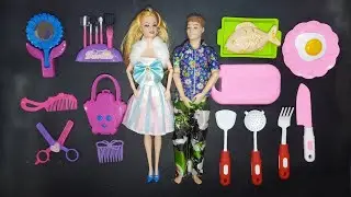 ASMR Toys 10:15 Minutes Satisfying with Barbie and Ken Fashion and Kitchen Accessories Toys 
