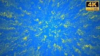 Abstract Blue & Yellow Liquid Motion Background | 1 Minute 4K Ultra HD Animated Background