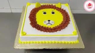 Lion Face Cake Design | Whipped Cream Cake Design | Cake Artist
