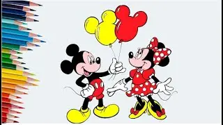 How to draw Mickey and minnie mouse | Mickey mouse drawing