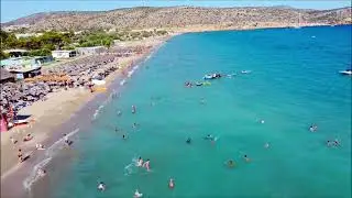 P&alpha;&rho;&alpha;&lambda;ί&alpha; &Beta;ά&rho;&kappa;&iota;&zeta;&alpha;&sigmaf;🍹. Varkiza Beach⛱️. the best beaches of Attica. Trip to Greece