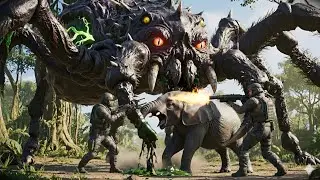 Heroic Rescue team saves Baby Elephant from a Giant Spider | kingkong vs Spider