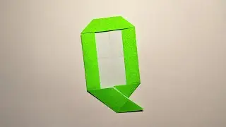 How to make an origami alphabet letter Q