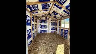 Installing Foam Board Insulation (in a shed)