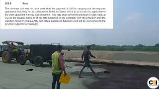 Tack Coat Spraying Before BITUMINOUS CONCRETE | With Indian Specification
