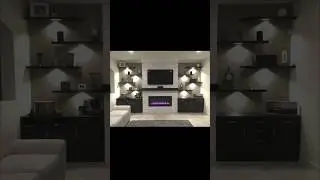 Design stylish Stone Fireplace & Tv #Shorts #fireplacedesign #architecture #ytshorts #trendingshorts