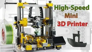 High‑speed mini Cartesian 3D printer with a 120 mm carbon build plate + 10‑minute Benchy print