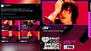 Jin Set to CRUSH iHeartAwards 2026 as K Pop King!