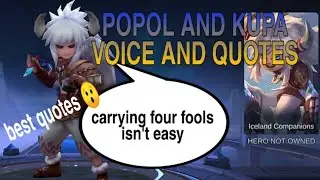 POPOL AND KUPA VOICE AND QUOTES | NEW MARKSMAN HERO | MOBILE LEGENDS