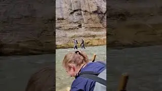 Hiking the Narrows at Zion National Park #shorts