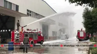 ISUZU ELF 600P Foam Fire Extinguishing Truck Test Before Delivery
