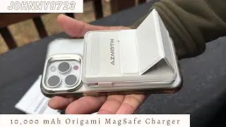 Azmuth White Origami Stand MagSafe Battery Charger - 10,000 mAh 22.5W Capacity
