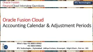 Fusion Cloud Finance | Accounting Calendar | Adjustment Periods | Setups | Real Time | Placement