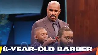 Steve Gets Roasted by an 8-Year-Old Barber! | Steve Harvey