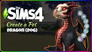 How I Make A Paranormal Evil Dragon Pet [ The Sims 4  Cats and Dogs ] CAS Speed Paint - Create A Pet