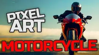 MOTORCYCLE Pixel Art Drawing Tutorial | Рисунки по клеточкам