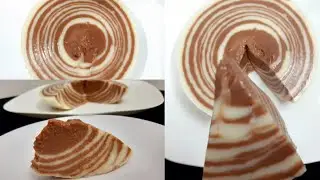 ZEBRA BREAD PUDDING RECIPE/EGGLESS AND WITHOUT OVEN/CHOCOLATE ZEBRA PUDDING