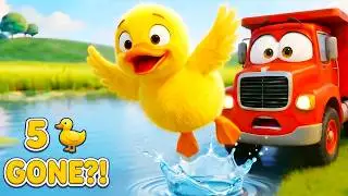 5 Little Ducks 🦆 | Fun Counting Song for Kids with Messy the Truck