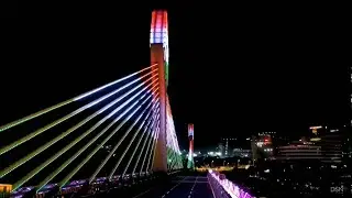 MUST WATCH: Hyderabad Durgam Cheruvu Cable Bridge Night View Drone Visuals | Wall Post