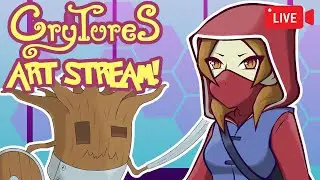 Drawing Fake Pokemon For DnD And Game Designing | Crytures TTRPG