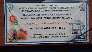 INAUGURATION  NAVTTC'S INDUSTRIAL STITCHING TRAINING CENTERISLAMABAD COLLEGE FOR GIRLS, F-6/2,
