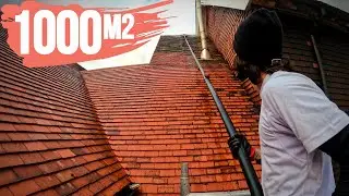 Starting My Biggest Job EVER! | Cleaning A Massive Farmhouse Roof!