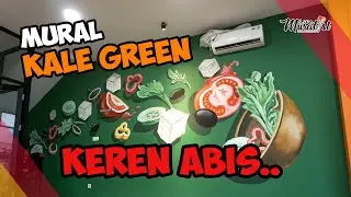 VEGETABLES MURAL ON THE WALL | Mural Salad Kale Green BSD Serpong