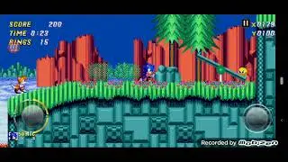primeira gameplay de sonic 2 absolute no android com o mod S2A ca22 cartoony mayhem