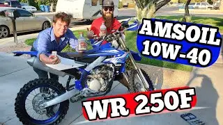 Замена масла AMSOIL 10W-40 для мотоцикла-внедорожника Yamaha WR 250F 2020 года