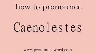 Caenolestes. How to pronounce the english word Caenolestes .Start with C. Learn from me.