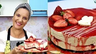 Como fazer um delicioso Cheese Cake de morango - Receita fácil