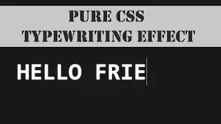 typewriting effect of text using html & css animation