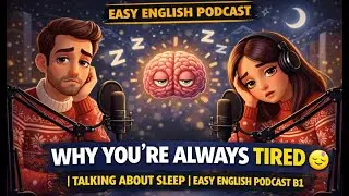 Why You’re Always Tired 😴 | Talking About Sleep | Easy English Podcast (B1)