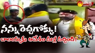 Balakrishna Slaps His Fan Again In Party Office | Sakshi TV