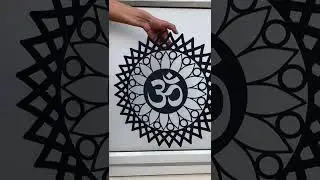 🕉️✨ Om Mandala Metal Wall Art | Matte Black Laser Cutting Design | TRADEMUBARAK