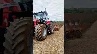 Massey Ferguson 8s.305 ploughing