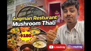 AAGMAN RESTAURANT MUSHROOM THALI😋 || 62 FEET SARASWATI IDOL 🙏#viral #shorts 