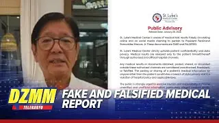 Viral 'medical report' ni PBBM peke - St. Luke&rsquo;s | DZMM TeleRadyo