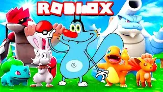 OGGY FOUND POKEMONS & survived 24 hours in Roblox Pokemon