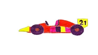 🏎️💨 Formula 1 Racing Car Drawing | Fast & Colorful Art for Kids 🎨🌈 | RainbowPictures