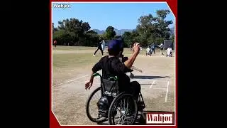 Playing cricket on wheelchair | Wao what a spirit | Wahjoc Sports